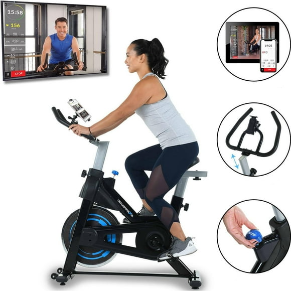Exerpeutic Bluetooth Indoor Cycling Bike with MyCloudFitness App