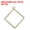 Bronze, variant on Square Alloy Open Back Bezel Pendants DIY Hollow Frame, Silver Tone 50 Pack