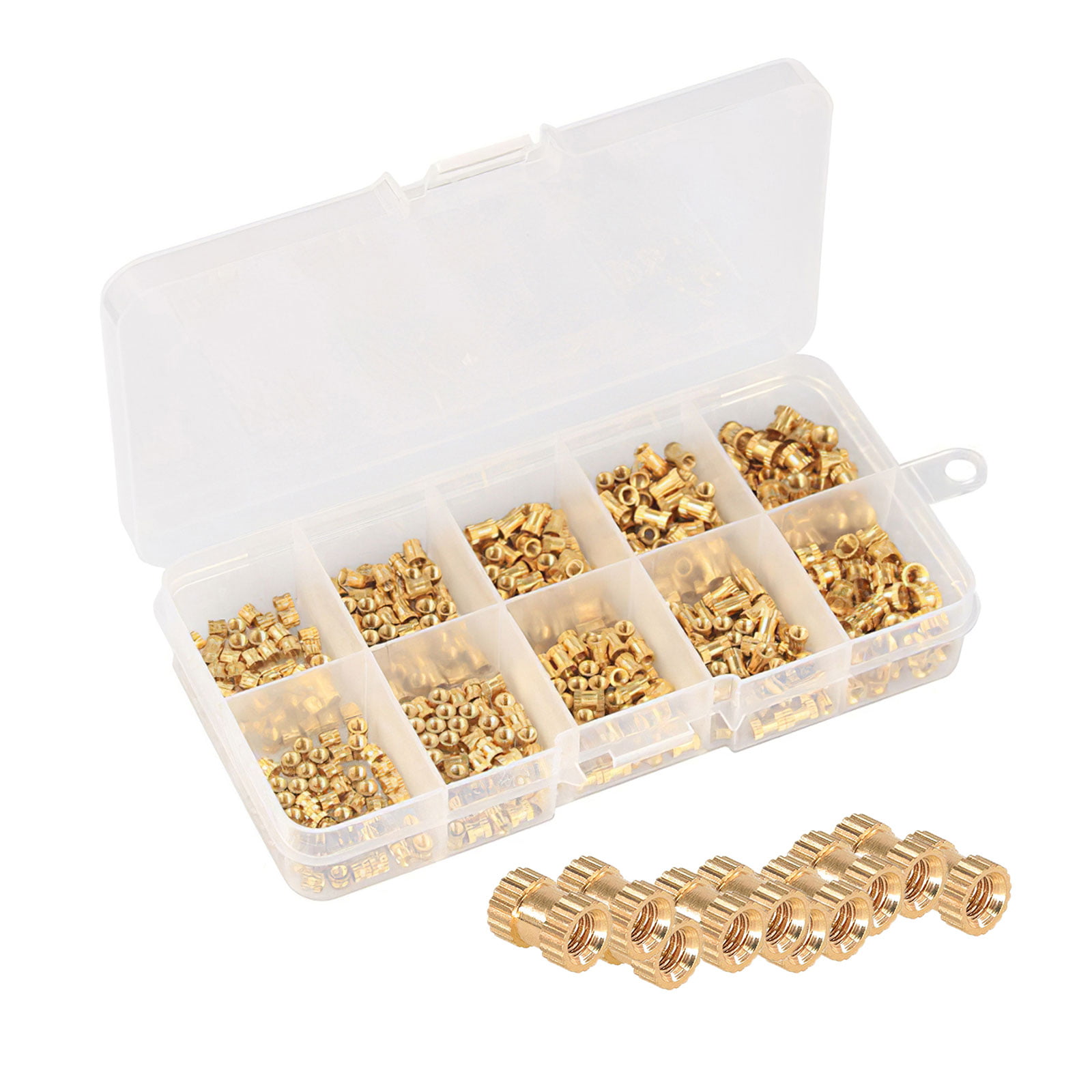 Yellow Knurled Nut Resistant Brass Nut High Precision Thread Brass Durability