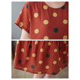 thumbnail image 3 of Women Short Sleeved Mini Dress with Pockets Printed Vintage A-Line, 3 of 8