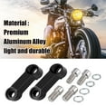 thumbnail image 3 of 1 Pair Motorcycle 10mm 8mm Mirror Handlebar Mount Riser Extender Adapter for Honda for Suzuki for Yamaha Black, 3 of 6