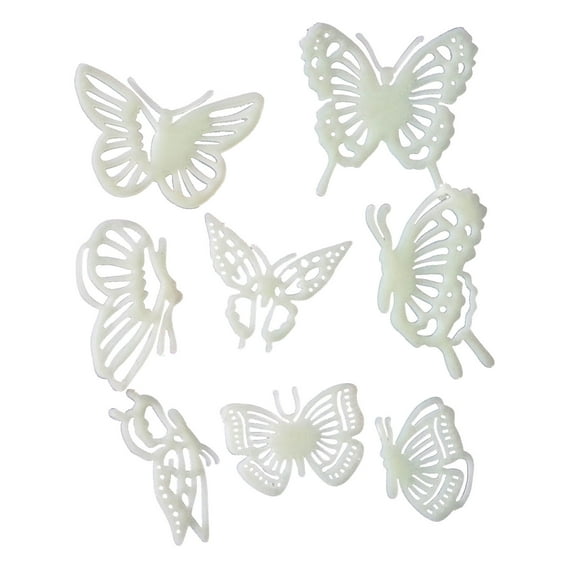 Vikakiooze Home Decor 8Pcs Butterfly Decoration Glow In The Dark Stickers Luminous Wall Decal