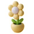 thumbnail image 1 of Mini luz LED de noche con forma de flor, lámpara para dormitorio, luz de noche pequeña, flor en maceta Amarillo, 1 of 8