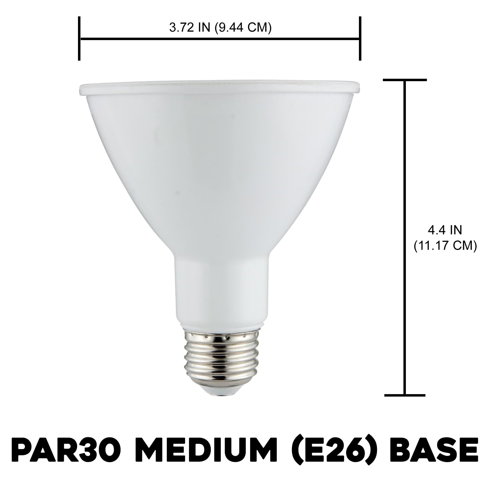 24-Pack Sunlite PAR30 LED Long Neck Bulbs, 3000K Warm White, Dimmable, 10 Watt (75W Equivalent), Medium (E26) Base, ETL Listed