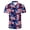 Firework Flag 2, variant on Mens Hawaiian Shirt 3D Print Casual Short Sleeve Button Down Graphic Aloha Dress Shirts