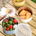 thumbnail image 4 of 1 Pcs Stainless Steel Snack Containers,Small Food Containers With Airtight Lids,Metal Round Storage Containers,Leakproof Lunch Box Condiment Containers,Portable Airtight Bento Lunch Box,(A,600ml), 4 of 7