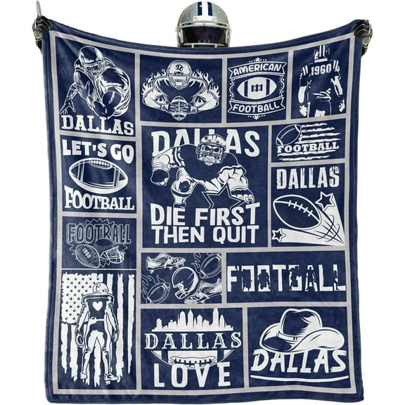 Football Gifts Ideas for Men, Football Throw Blanket Gifts for Men Women Boys Kids, Football Fans Flannel Blanket 60"X50"