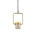 thumbnail image 1 of Pasargad Home PLH4298B-A Pendentif Moderne une Lumière avec Ampoule LED&44; Blanc & Or, 1 of 1