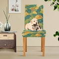thumbnail image 4 of Yayeee 2 Pack Dining Chair Covers Stretch Parson Chairs Slipcovers Seat Protector, Whimsical Dinosaur Pattern, 4 of 6
