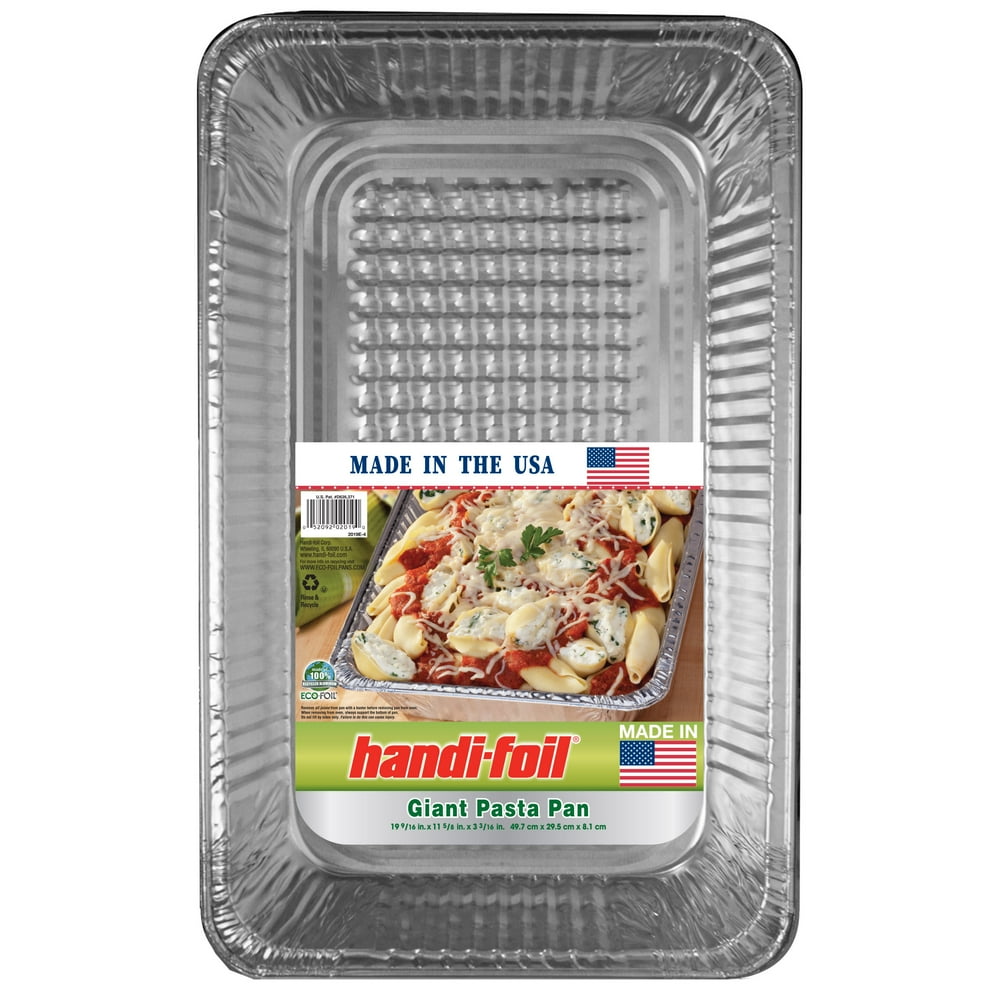 HandiFoil EcoFoil Giant Rectangular Aluminum Foil Pasta Pan, 1 Count