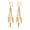 Gold, variant on 2pcs Long Feather Leaf Earrings Clip On Non Piercing Tassel Stud for Men Women-Gold