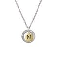 thumbnail image 1 of Goldtone Capital Letter - N - Pebble Disc - Peace Love Latkes Affirmation Ring Necklace, 1 of 2