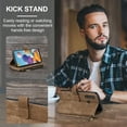 thumbnail image 7 of Asuwish Compatible with Samsung Galaxy A21 Wallet Phone Case and Tempered Glass Screen Protector Faux Leather Flip Credit Card Holder Stand Zipper Slot Folio Purse Cell Cover for 21A 2020 Women Brown, 7 of 7