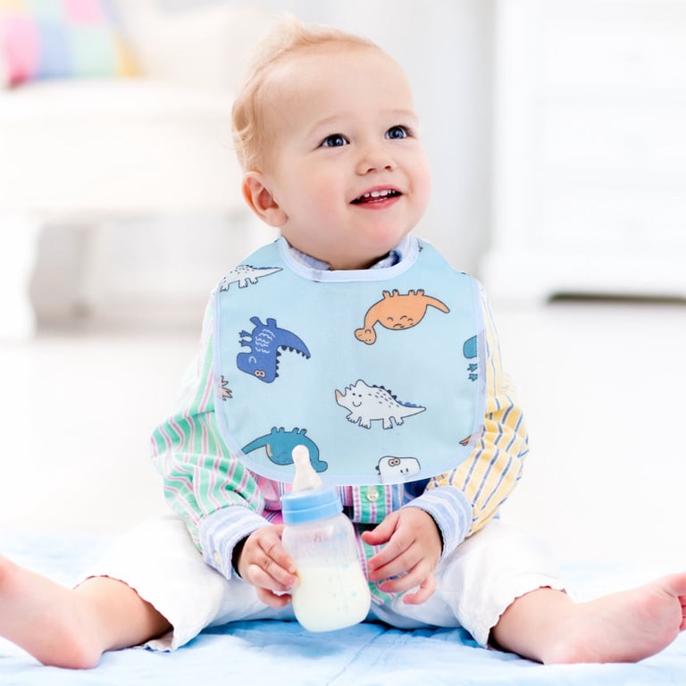 Lzvxtym 10 Pack Baby Waterproof Snap Bibs, Multicolor photo 8