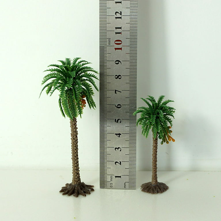 Rainforest Diorama Supplies Model Miniature Forest Plastic Toy Trees Bushes  Train Scenery Coconut Palm Plant Crafts Firs 20 Set