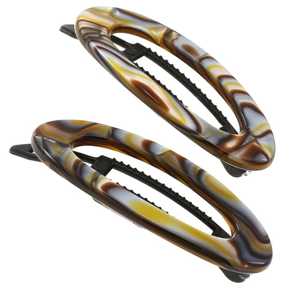 Camila Paris CP3367 French Hair Slides Clips for Women, Handmade, Onyx, Girls Side Slide-in Clip, Hair Accessories for Women. Strong Hold No Slip Grip Fashion Durable and Styling, Made