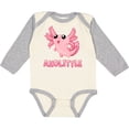 thumbnail image 3 of Inktastic Axolittle Cute Baby Axolotl Boys or Girls Long Sleeve Baby Bodysuit, 3 of 5