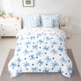 thumbnail image 2 of Manfei Polka Dots Bowtie Bedding Comforter Set 7-Piece, Blue White King Bedding Sets for Girls, Girly Bow Ribbon Bed Sheets, Super Cozy Bedroom Decor, 2 of 8