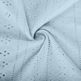 thumbnail image 6 of Cavosen T Shirts for Women 3/4 Length Sleeves Cold Shoulder Pullover Tops V-Neck Comfort Solid Color Shirts Dressy Flowy Loose Fit Blouse Eyelet Ring Tees Fashion Autumn Blue S, 6 of 6
