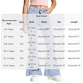 thumbnail image 2 of Spazoro Girls Flare Pants with Pockets, Flare Leg Loose Fit Star Print Zip Up Button Closure Casual Bell Bottom Trousers Blue Size 14-15, 2 of 8