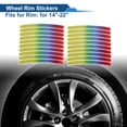 thumbnail image 2 of 20 Pcs Calcomanías para Llantas de Arco Decorativas para Automóviles de 14-22" Reflexión Gradiente PET, 2 of 6