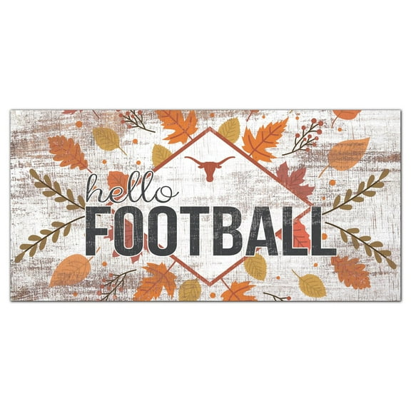 Texas Longhorns 6'' x 12'' Hello Football Wall Art