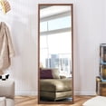 thumbnail image 2 of LBRO2M 65 "* 22.8" Full Length Mirror Arched Standing Floor Mirror Full Body Mirror, Brown, 2 of 6