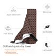 thumbnail image 3 of Balery Brown Gold Grid Print Towels - Luxurious Jumbo Bath Sheet - Highly Absorbent and Quick Dry Extra Large Bath Towel - Super Soft Hotel Quality Towel-, 3 of 8