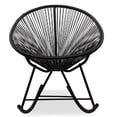 thumbnail image 1 of Chaise Acapulco Outdoor Wire Rocker Patio avec cadre en métal noir - Plata Import, 1 of 1