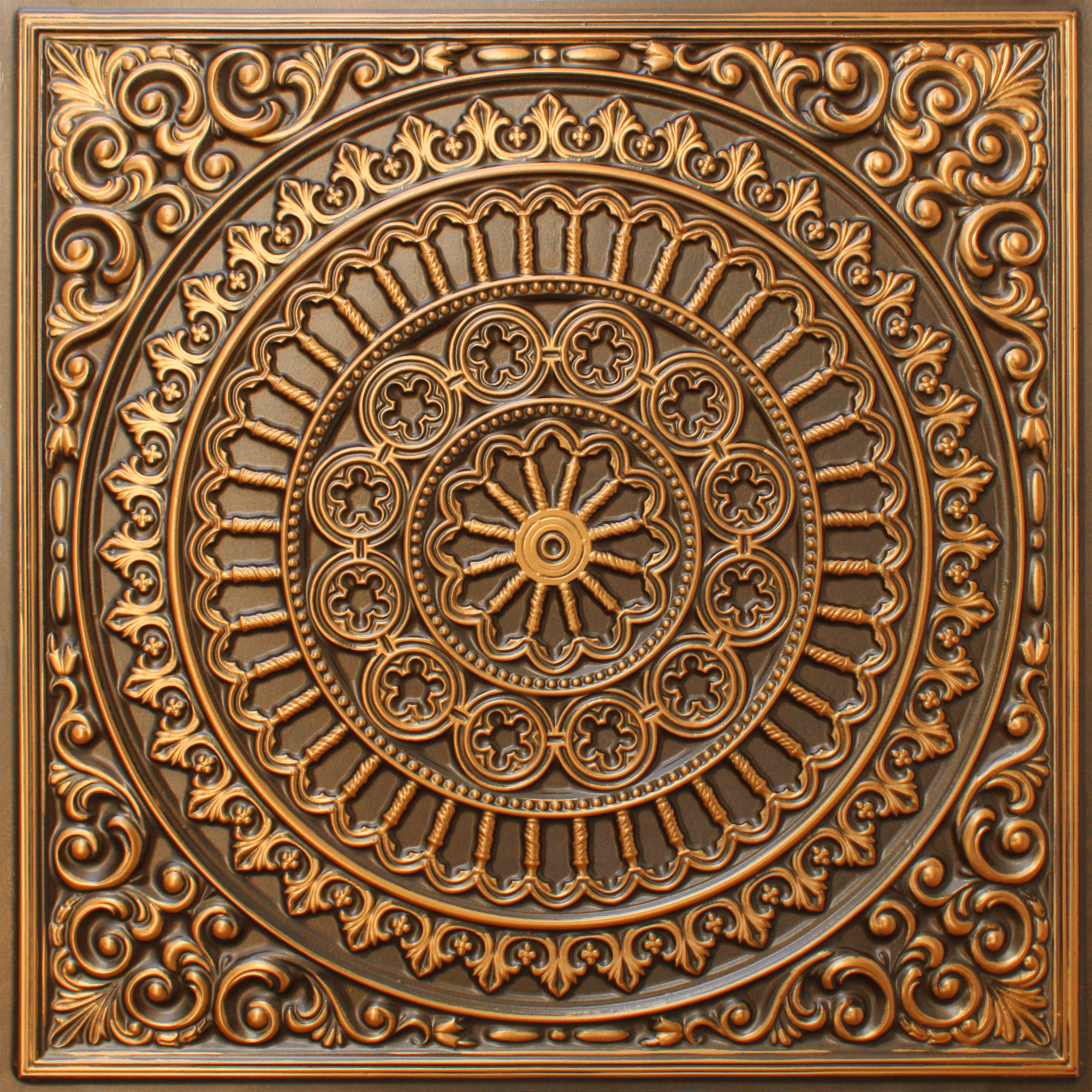 Dundee Deco's Victorian Antique Gold Transitional Glue Up/Drop In Ceiling Panels, 2 ft. X 2 ft. (4 sq ft.) each, Pack of 50