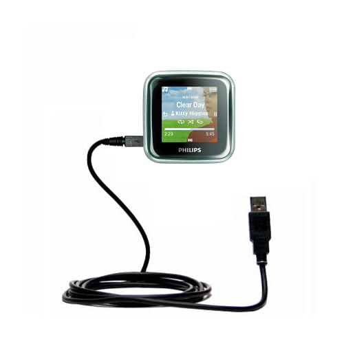 Compact and Retractable USB Power Port Ready Charge Cable Designed for The Philips GoGear SA2121/37 and uses TipExchange 