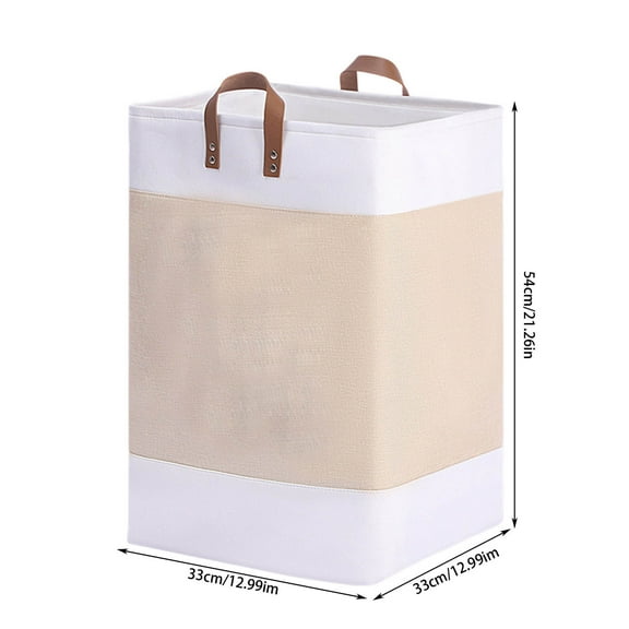 Luoshdecor Linen Laundry Hamper,Cube Bathroom Dirty Clothes Organizer Baske, Foldable Storage Basket for Toys,Pillows,Blankets,Clothes