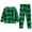 P10-Green, variant on Glisme Winter Pajamas Boy O Neck Nightwear Short Sleeve T Shirt Pants Plaid Prints Sleepwear 4 Years Soft Toddler Wear Red