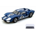 thumbnail image 1 of Diecast Car & Display Case Package - 1966 Ford GT-40 MK II #2, Blue w/ White Stripes - Shelby  SC401 - 1/18 Scale Diecast Model Toy Car w/Display Case, 1 of 3
