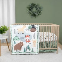 The Peanutshell Woodland Camo Crib Bedding Set for Baby Boys, 3 Piece Nursery Bed Set, Crib Comforter, Fitted Sheet, Crib Skirt