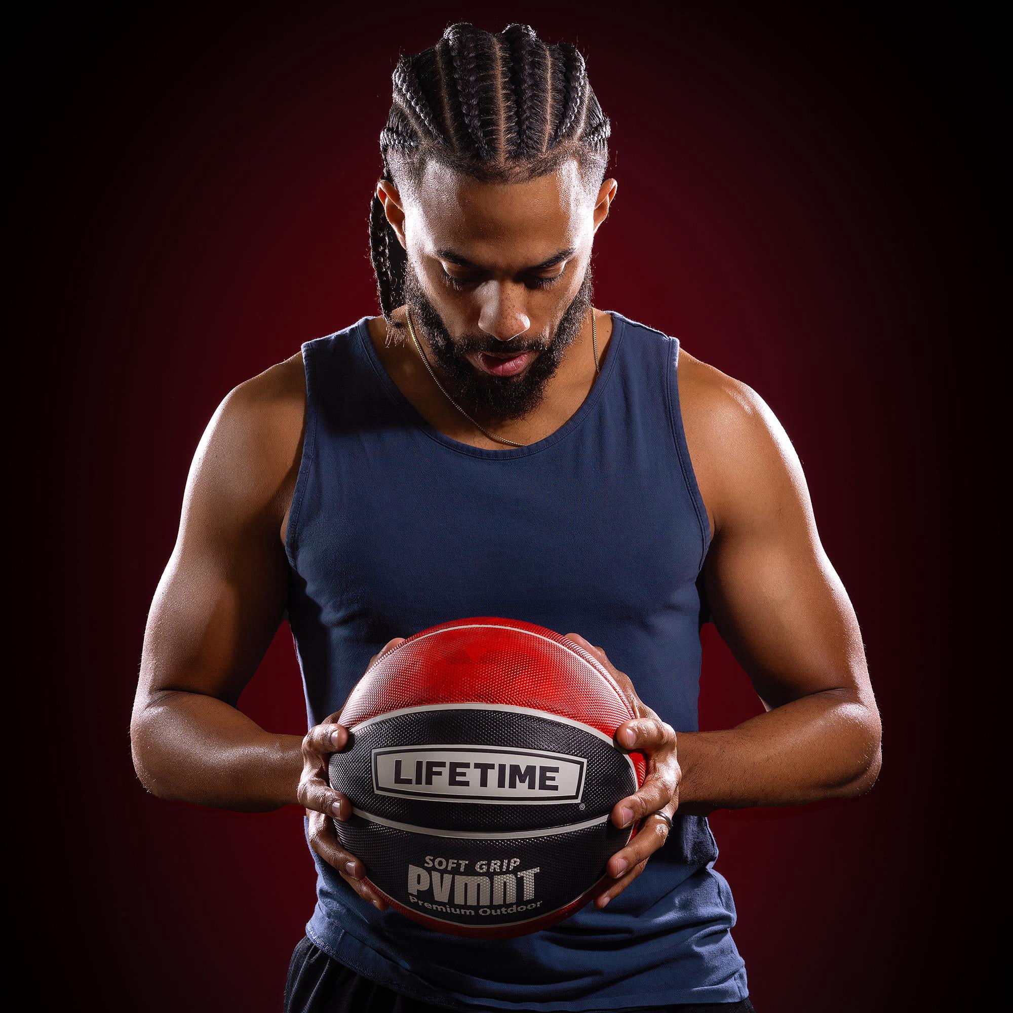Lifetime New Soft Grip Pavement Premium Red Outdoor Basketball (29.5-inch) - 91277