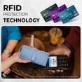 thumbnail image 4 of Simple wallet solid color large capacity student card bag multi-function wallet-blue, 4 of 5
