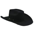 thumbnail image 3 of Mf Western Products Mens Ariat 2X  Wool 4 1/4in Brim 3pc Buckle Set Hat 71/8 Black, 3 of 6