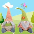 thumbnail image 2 of Type G Gnomo de conejito de Pascua, decoración del hogar para vacaciones de primavera, conejo de peluche hecho a mano, elfo Tomte sueco para adornos de muñecas, 2 of 5