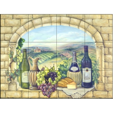 Ceramic Tile Mural Tuscan Wine By Rita Broughton Kitchen Backsplash Bathroom Shower Ceramic Tile Mural Tuscan Wine By Rita Broughton Kitchen Backsplash Bathroom Shower