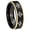 Black And Gold Step Edge, variant on Revere Masonic Dome Gold Plated Tungsten Men Ring 10MM