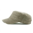 thumbnail image 5 of Outdoor Solid Denim Hat Cotton Soldier Unisex Casual Fashion Flat Visor Cap Baseball Caps Leisure Khaki - One Size, 5 of 9