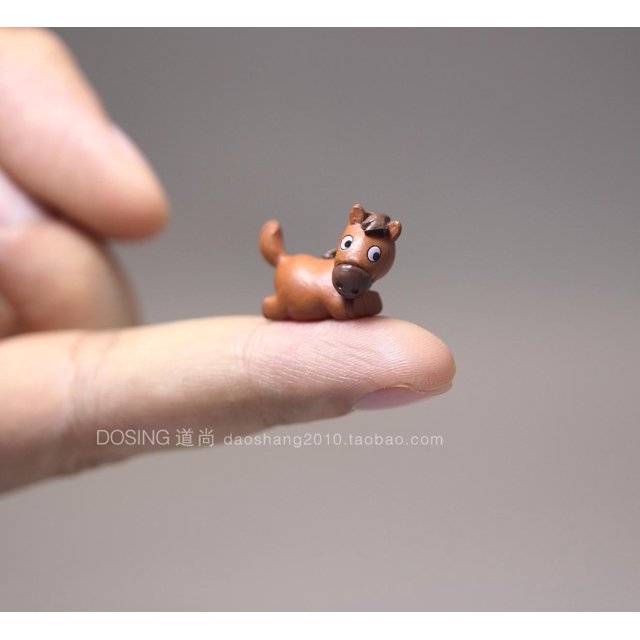 Cartoon Cute Animal Brown Little Horse Model Landscape Accessories Decoration Figurine Action Figures Scene Material Kids Toys1 He Qiyong unisex