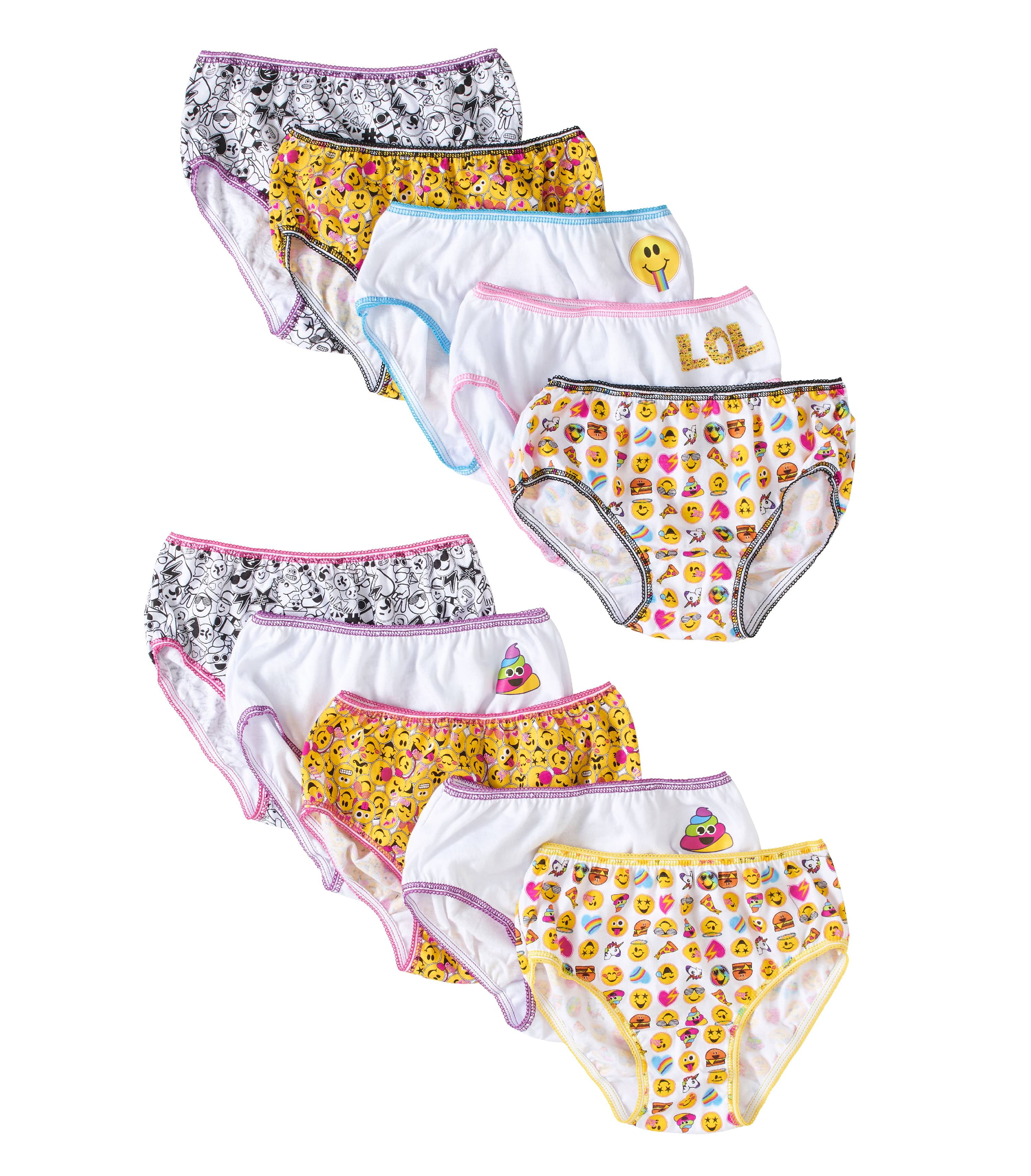 Emoji Girls' 7+3 Bonus Pack Underwear 