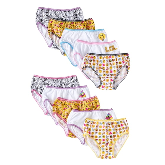 EMOJINATION Emoji Girls' 7+3 Bonus Pack Underwear