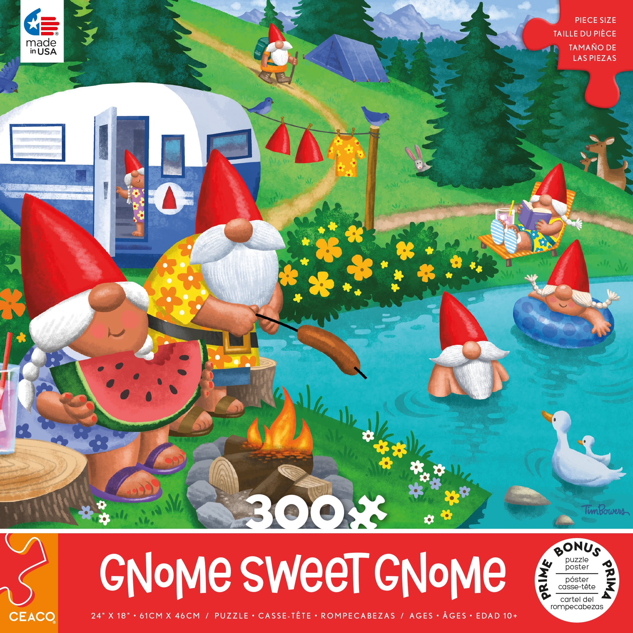300PC Gnomes Summer Fun Jigsaw Puzzle