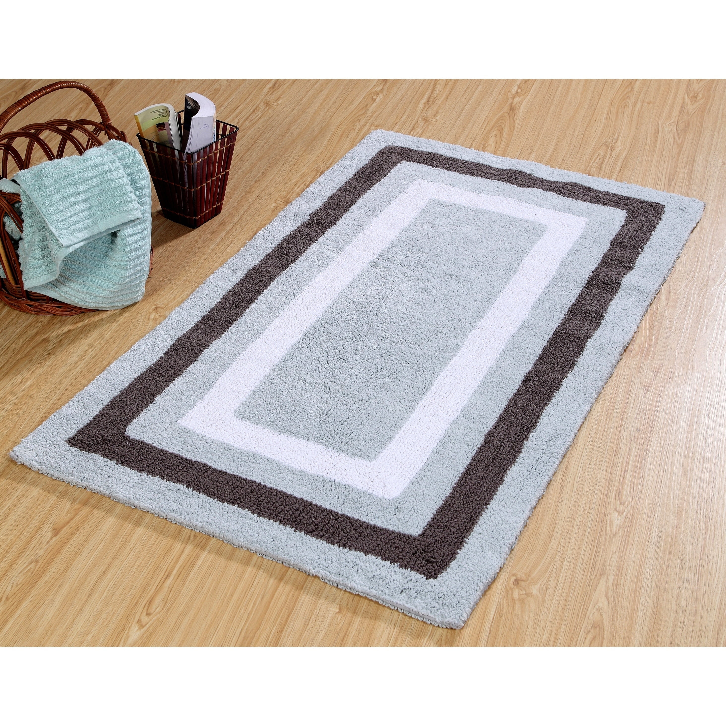 Saffron Fabs Bath Rug Soft Cotton Size 50x30 Inch