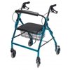 Lumex Walkabout Wide Four Wheel Rollator, 18.5 Inches, Aqua