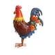 thumbnail image 4 of Gallo de hierro estatua del jardín, estatuilla animal Decoración para el hogar patio arte pollo escultura césped ornamento entrada Halloween valla, 4 of 9