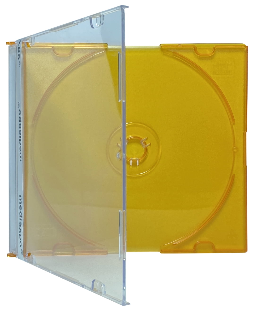 Single CD Maxi Jewel Case 5.2mm Spine Slim Orange Tray New Empty Replacement 